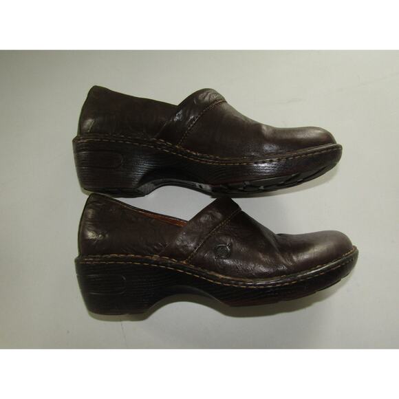 Børn Women’s Brown Leather Clogs Slip-On Shoes Size 9 / 40.5 Comfort Neutral - Picture 3 of 10
